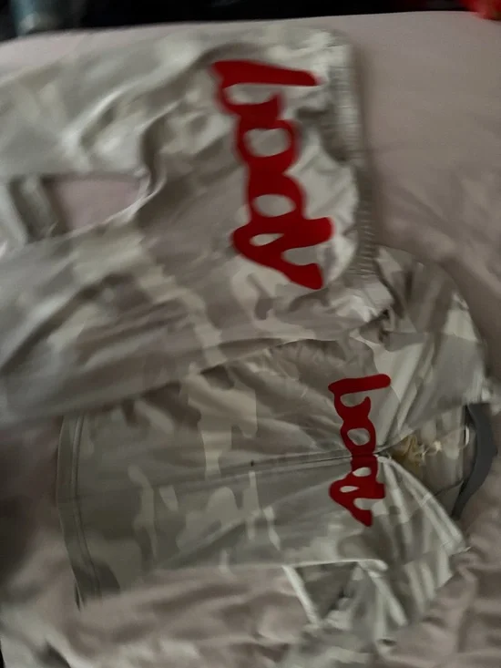 Light Gray Camo and red body by raven two piece - Picture 5 of 6